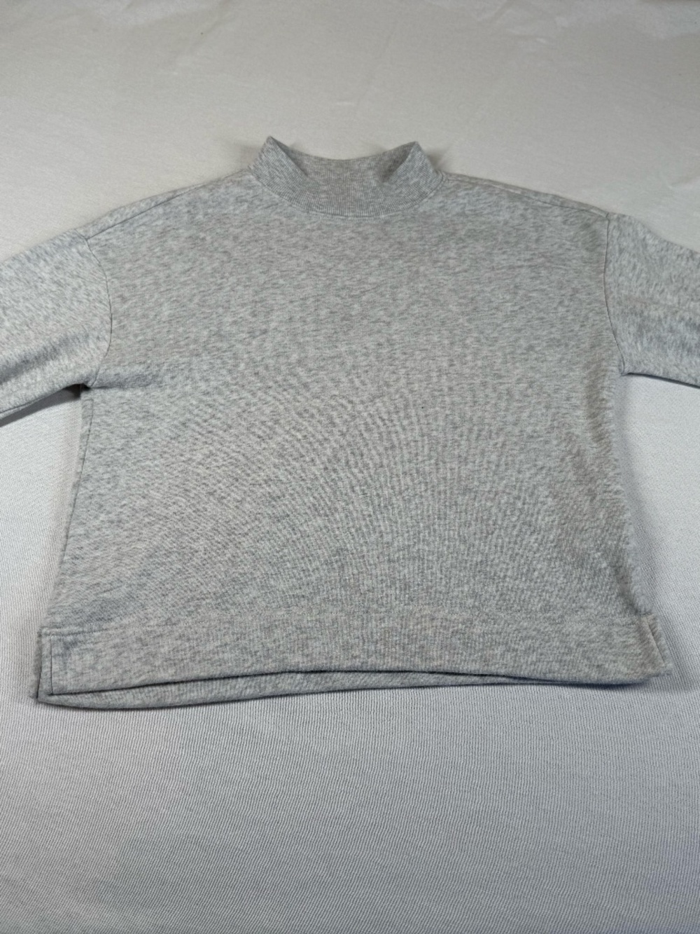 Old Navy Girl's High Neck Plush Sweater Size Medium - Light Gray